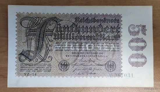 500 000 000 (500 миллионов) марок 1923 года - Германия - XF-AUNC