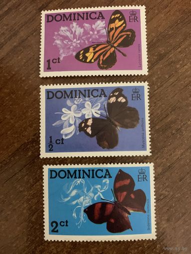 Доминика 1975. Бабочки. Полная серия