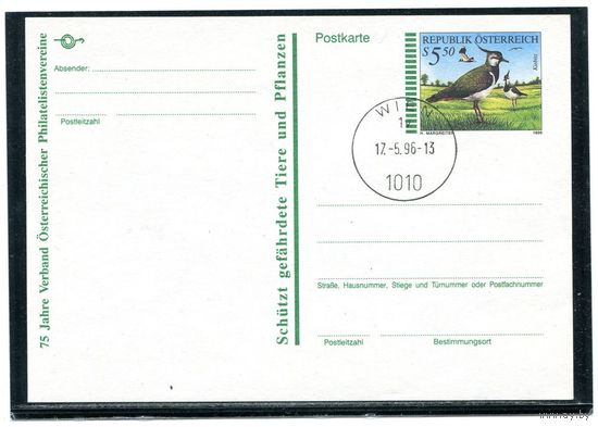 Австрия. Почтовая карточка с ОМ. 1996 год