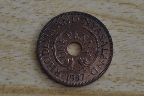 Родезия и Ньясаленд 1 пенни 1957