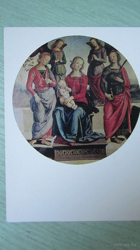 Дети. Перуджино. Мадонна с младенцем, ангелами и святыми