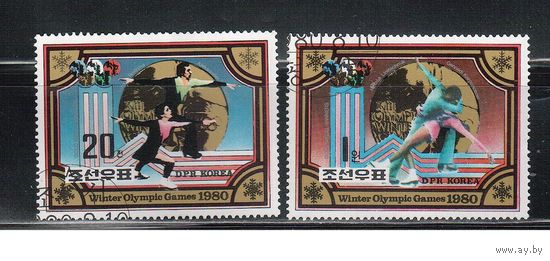 КНДР-1980(Мих.2038-2039) , гаш. , Спорт, ОИ-1980  (полная серия)