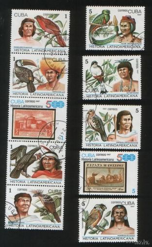 Куба 1987 г история Латинской Америки 10 марок