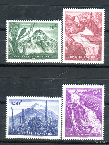 Руанда - 1966г. - Водопады и вулканы - полная серия, MNH [Mi 189-192] - 4 марки