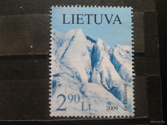 Литва 2009 Горы в Антарктиде, марка из блока Михель-2,1 евро гаш