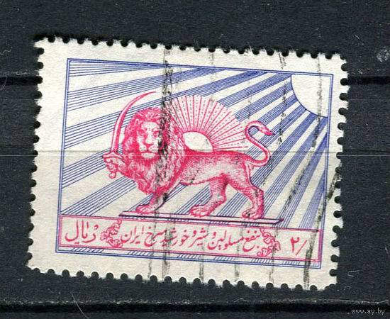 Иран - 1965/1966 - Лев с мечом 2R. Zwangszuschlagsmarken - [Mi.20z] - 1 марка. Гашеная.  (LOT AN13)