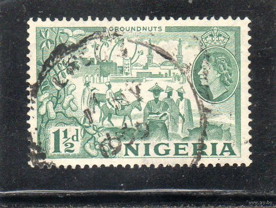 Нигерия. Mi:NG 73. Урожай молотых орехов. (1953).