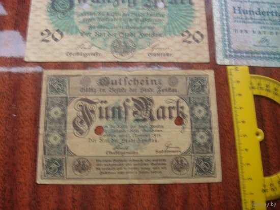 Германия  5  марок 1918 Нотгельд