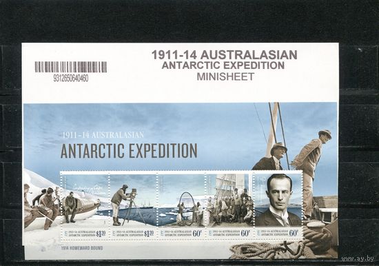 Австралийская Антарктида. 100 лет австралийско-азиатской антарктической экспедиции. Блок