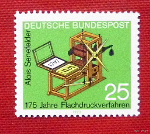Германия. ФРГ. Изобретение литографии. ( 1 марки ) 1972 года.