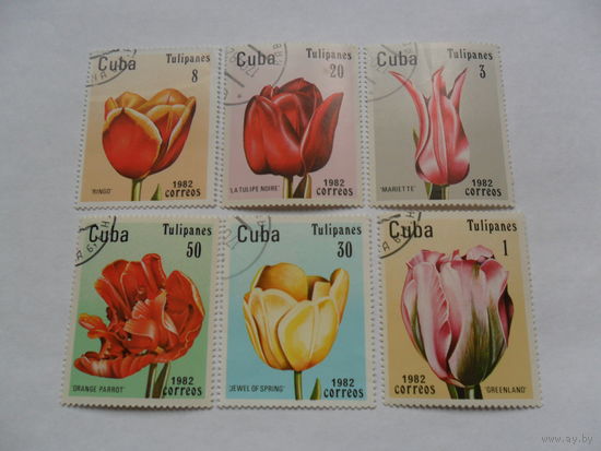 Куба 1982г, 6 марок цветы