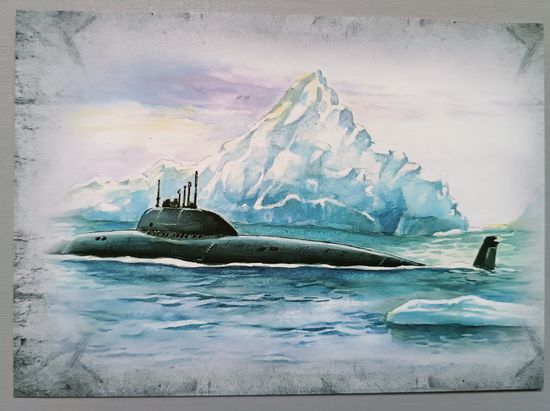 Подводная лодка проекта 670 "скат". Открытка