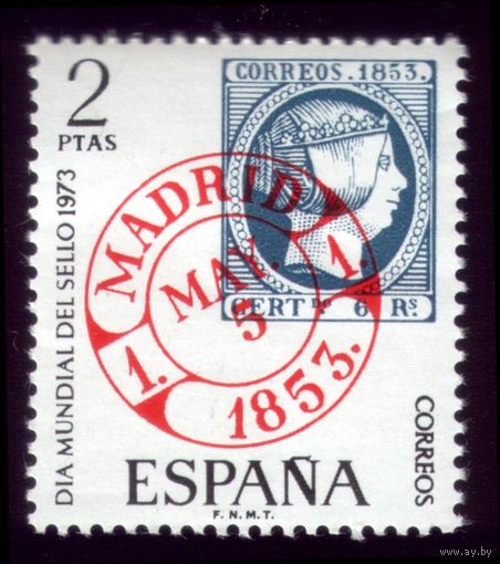 1 марка 1973 год Испания 2022
