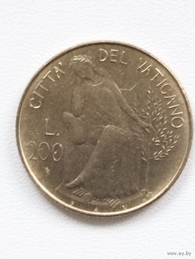 Ватикан 200 лир 1980 год