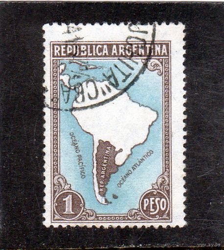 Аргентина.Ми-426. Карта Южной Америки и Аргентины.1936.
