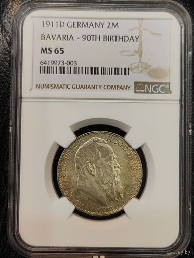 2 марки 1911 Бавария, слаб