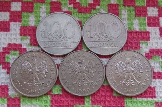 Польша 100 злотых 1990 года. Новогодняя распродажа!