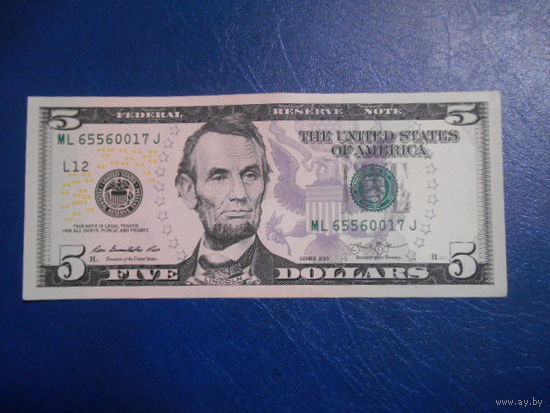 5 долларов США 2013 г