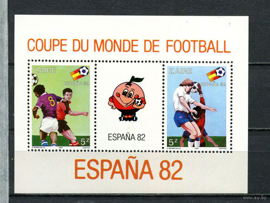 Конго (Заир) - 1981 - Чемпионат мира по футболу - [Mi. bl. 40] - 1 блок. MNH.  (Лот 90Dt)