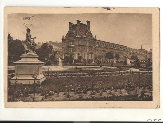 Старинная открытка "Дворцы Лувра"