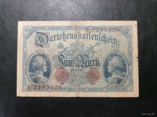 Германия 5 марок 1914 года