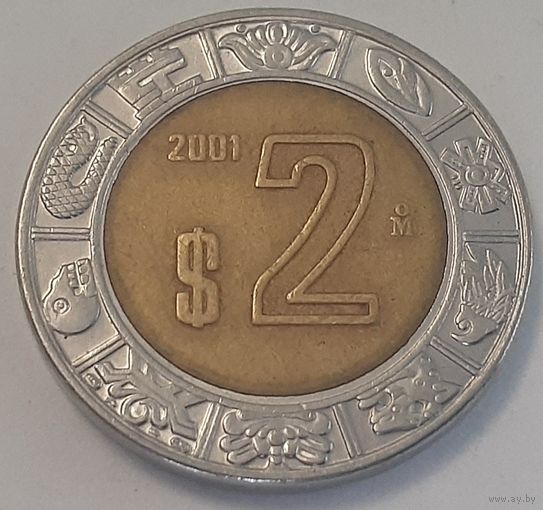 Мексика 2 песо, 2001 (3-3-34)