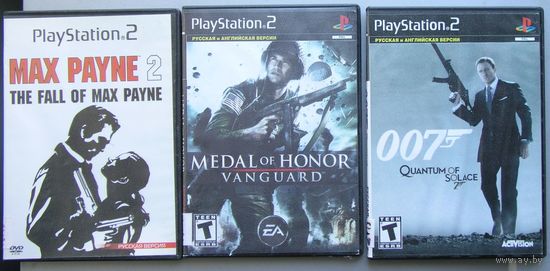 Игры ( 3 шт. ) для  Sony PlayStation 2  б/у набор 7