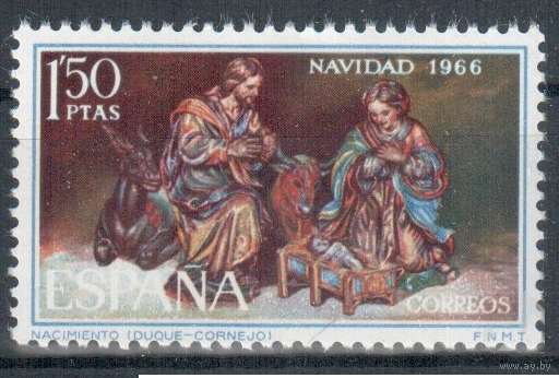 ИСПАНИЯ, 1966, Рождество Религия **
