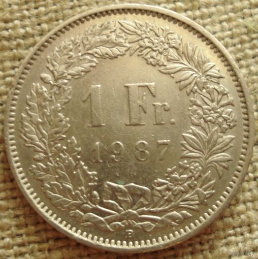 1 франк 1987 Швейцария