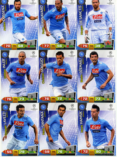 Коллекция PANINI Лига Чемпионов УЕФА 2011-2012. Adrenalyn XL // Napoli // Lavezzi