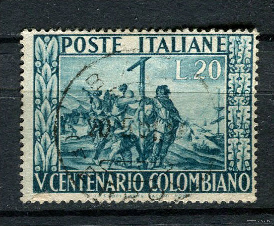 Италия - 1951 - 500 лет со дня рождения Христофора Колумба - [Mi. 833] - полная серия - 1 марка. Гашеная.  (Лот 94AC)