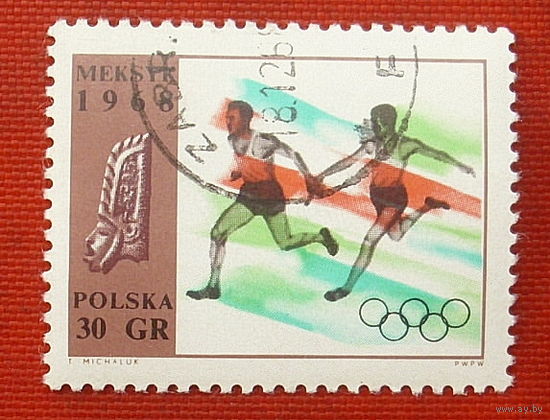 Польша. Спорт. ( 1 марка ) 1968 года. 2-1.