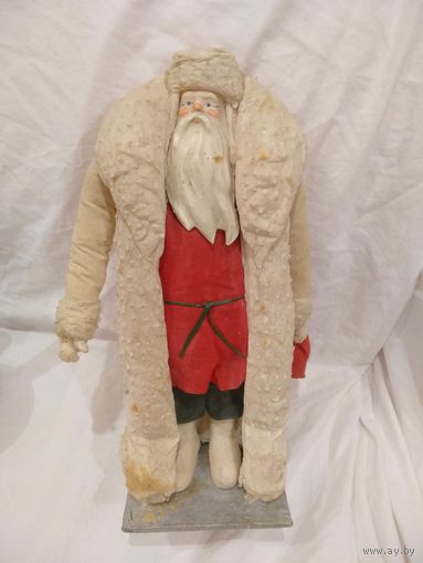 Ёлочная игрушка СССР Дед мороз 45 см вата папье маше