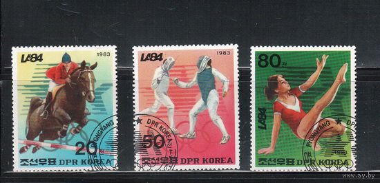 КНДР-1983(Мих.2420-2422) , гаш. , Спорт, ОИ-1984