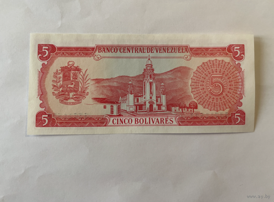 Венесуэла 1989г. 5 боливар банкнота