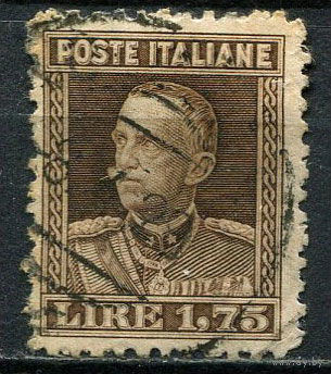 Королевство Италия - 1927/1929 - Виктор Эммануил III 1,75L - [Mi.264A] - 1 марка. Гашеная.  (Лот 65EL)-T2P18