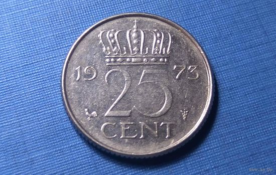 25 центов 1973. Нидерланды.