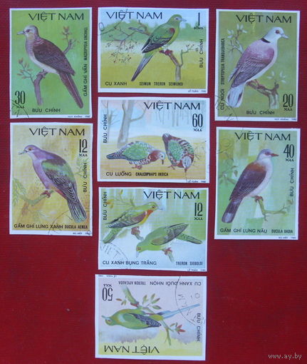 Вьетнам. Птицы. ( 8 марок ) 1980 года. 3-6.