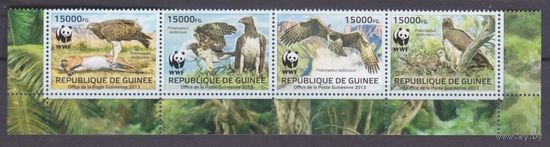 2013 Гвинея 9865-9868strip+Tab WWF / Птицы 24,00 евро