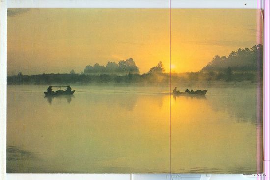 Природа. Утро на Ветлуге. Фото В. Дорожинского. 1985 год