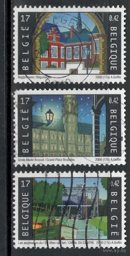 Бельгия /2000/ Мировое наследие ЮНЕСКО / Архитектура / Серия 3 Марки / Mi:BE 2974 - 2976