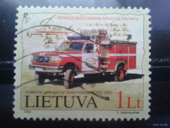 Литва 2002 Пожарная машина