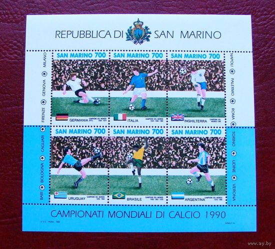 Сан Марино: малый лист ЧМ по футболу 1990 (5,5МЕ)