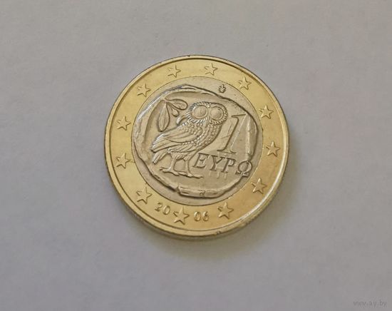 1 евро 2006 Греция UNC из ролла пореже