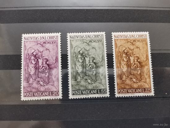 Ватикан 1966г. Рождественские марки 1966 года [Mi 514-516 ] ** полная серия