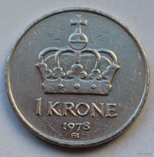 Норвегия 1 крона, 1978 г.