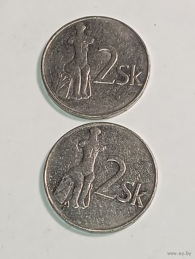 Словакия 2 кроны 1995 года  .