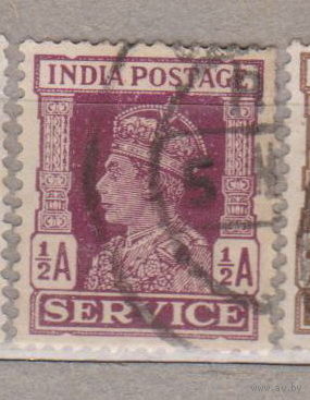 Британская Индия Король Георг VI Индия 1939 год лот 12 Служебные марки