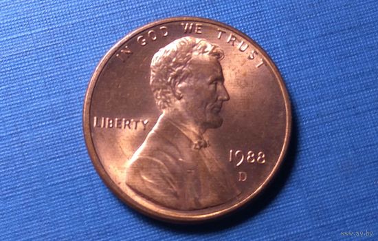 1 цент 1988 D. США.