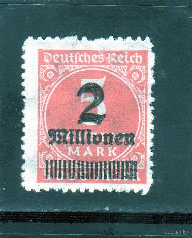 Немецкий рейх. Ми-309. Надпечатка  " 2 миллиона ". Инфляционные серии.1923.